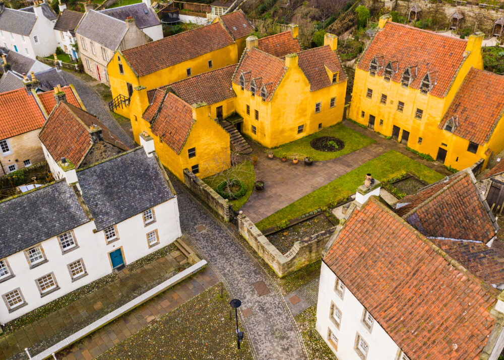Aerial view of Culross Town