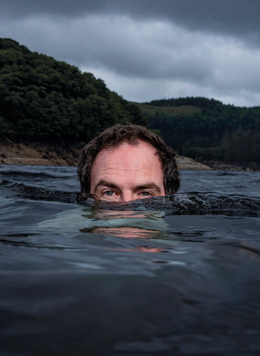 Optometry Today photography showing a man in water up to his eyes